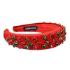 BRIANNA CANNON VELVET HEADBAND IN RED