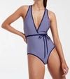 JETS AMOUDI PLUNGE ONE PIECE SWIMSUIT IN SAPPHIRE