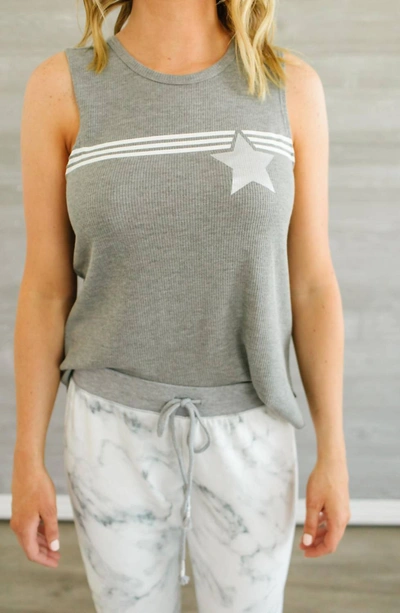 Pj Salvage Metallic Star Tank In Grey