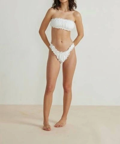 Minkpink Harriet Bandeau Bikini Top In White