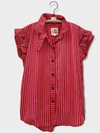 A SHIRT THING IVY STRIPE BLOUSE IN RED