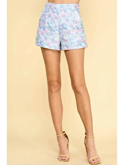 Tcec Textured Shorts In Pink/blue In Multi
