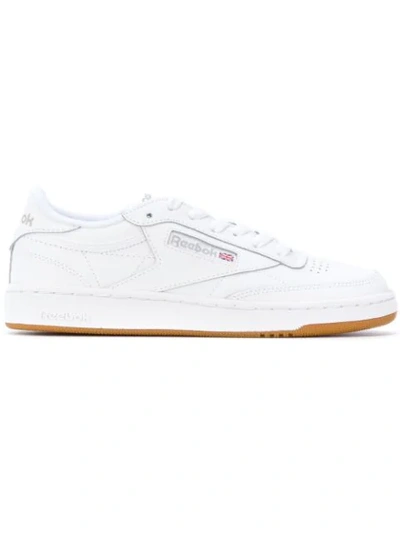 Reebok Classic Club C 85 Trainers In White Leather With Gum Sole
