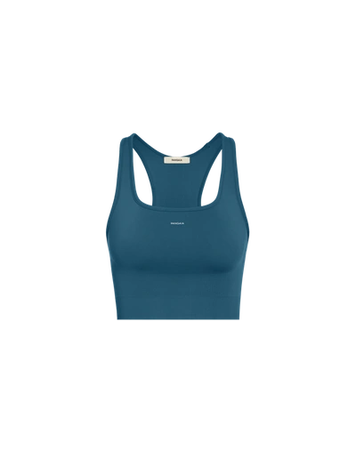 Pangaia Women's Plant-stretch Compressive Sports Bra In Storm Blue