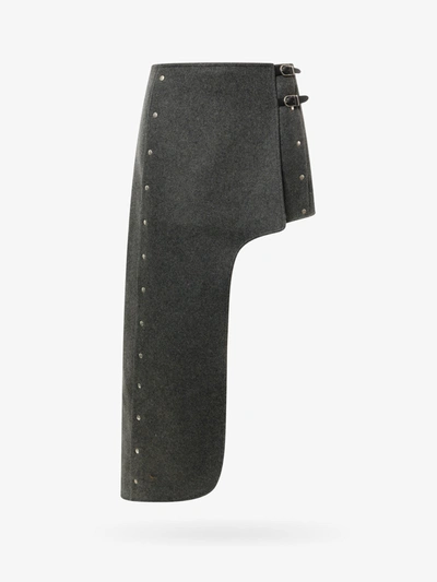 Durazzi Milano Studded Amazon Skirt Asimmetrical Skirt In Grey
