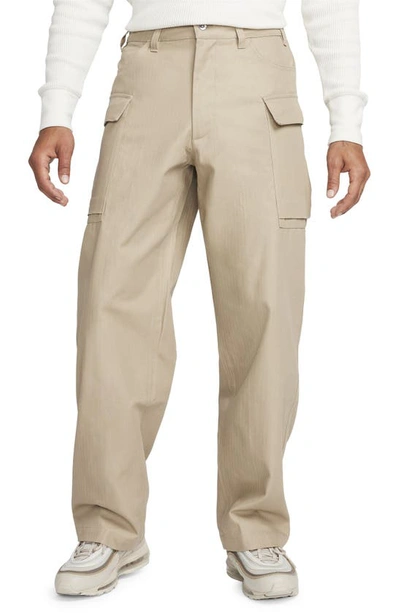 Nike Life Herringbone Cargo Pants In Brown