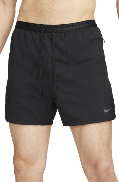 Nike Men's Dri-fit Adv Run Division 4" Brief-lined Running Shorts In Black