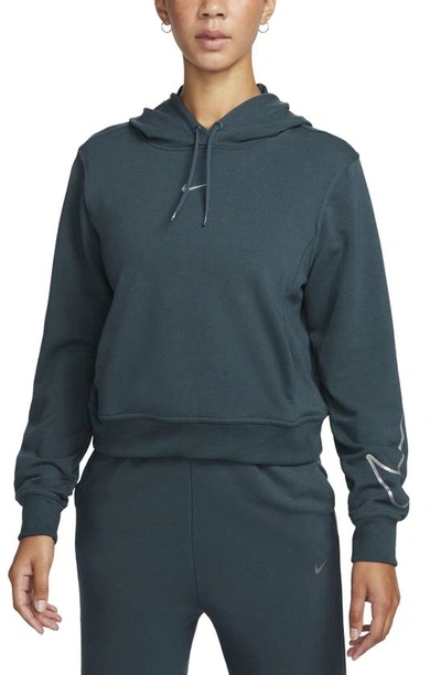 Nike Women's Dri-fit One French Terry Graphic Hoodie In Green