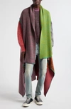 WASTE YARN PROJECT ANNI COLORBLOCK ONE OF A KIND WEARABLE BLANKET