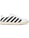 Off-white White & Black Diagonal Spray Sneakers In White