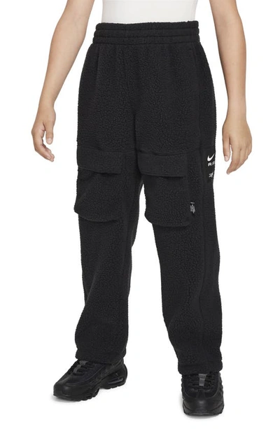 Nike Kids' Air Club Fleece Cargo Pants In Black
