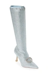 Azalea Wang Confection Denim Boot In Denim