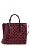 Christian Louboutin Medium Paloma Studded Leather Satchel In Merlot