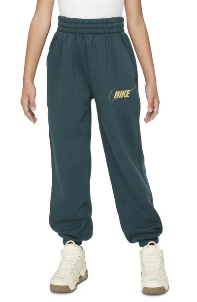 Nike Sportswear Club Fleece Big Kids' (girls') Loose Pants In Green
