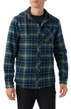 O'NEILL CLAYTON PLAID HOODED BUTTON-UP SHIRT