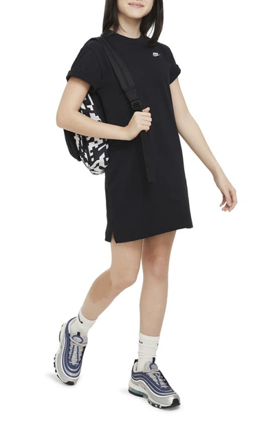 Nike Kids' Sportswear Cotton Jersey T-shirt Dress In Black