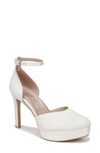 Naturalizer Pnina Tornai For  Rak Platform Dress Pumps In Silk White Embellished Satin