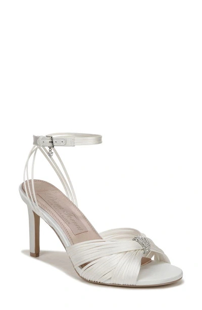 Naturalizer Pnina Tornai For  Cariad Ankle Strap Dress Sandals In Silk White Satin