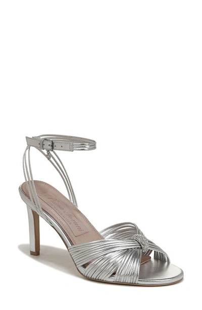 Naturalizer Pnina Tornai For  Cariad Ankle Strap Dress Sandals In Silver Leather