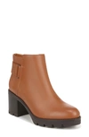Naturalizer Veeda Waterproof Booties In Chestnut Brown Faux Leather