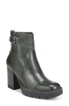 Naturalizer Wilde Waterproof Lug Sole Booties In Pine Green Leather