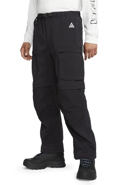 Nike Acg Smith Summit Convertible Cargo Pants In Black