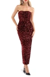 HELSI HELSI LESLIE SEQUIN STRAPLESS GOWN