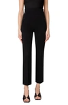 Akris Punto Maxine High Waist Signature Jersey Pants In Black