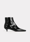 Totême Slim Patent Ankle Boots Black In Black