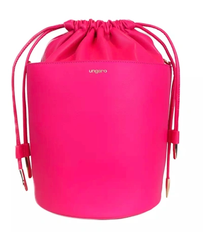 Ungaro Fuchsia Leather Handbag In Pink