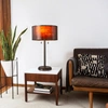 NOVA OF CALIFORNIA LAYERS 25" NATURAL MICA TABLE LAMP IN CHARCOAL GRAY AND GUNMETAL WITH DUAL PULL CHAIN SWITCH