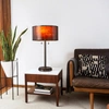 Nova Of California Layers 25" Natural Mica Table Lamp In Charcoal Gray And Gunmetal With Dual Pull Chain Switch