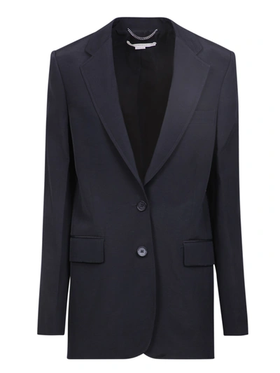 Stella Mccartney Notched Lapels Single-breasted Blazer In Black