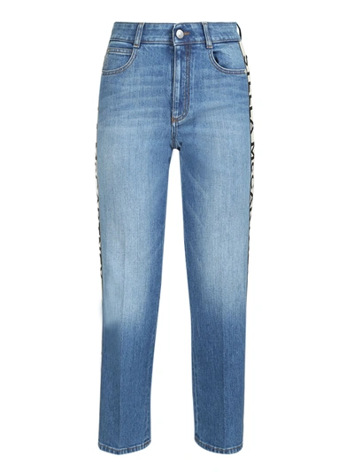 Stella Mccartney Colour-block Straight-leg Jeans In Blue