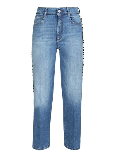 Stella Mccartney Blue Panelled Straight-leg Jeans