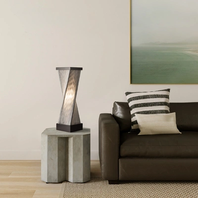 Nova Of California Torque 24" Accent Table Lamp In Espresso And Satin Nickel With Online Switch