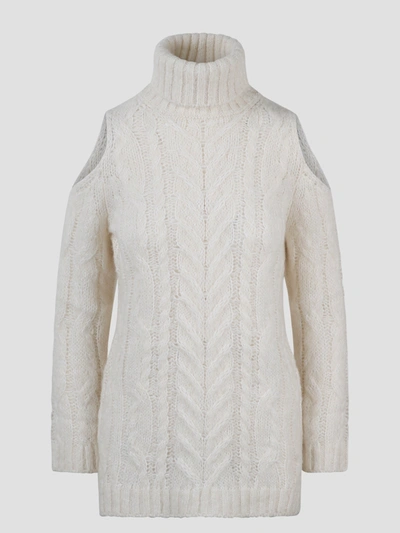 P.a.r.o.s.h Alpaca Cable Sweater In White