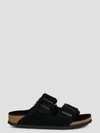 Birkenstock 'arizona' Black Sandals With Logo Lettering On The Buckle