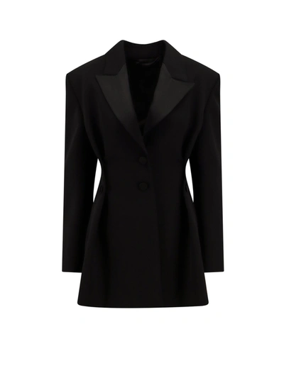 GIVENCHY WOOL BLAZER WITH FOLDS AND COVERED BUTTONS