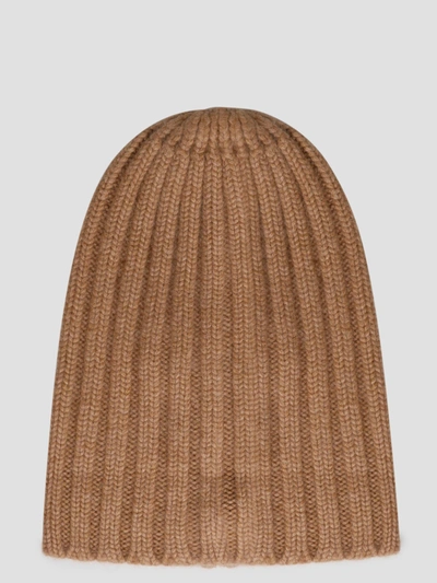 Laneus Cashmere Beanie In Brown