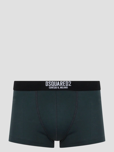 Dsquared2 Logo Waist Boxer Shorts In Black