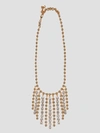 ALESSANDRA RICH CRYSTAL AND CHAIN FRINGES NECKLACE