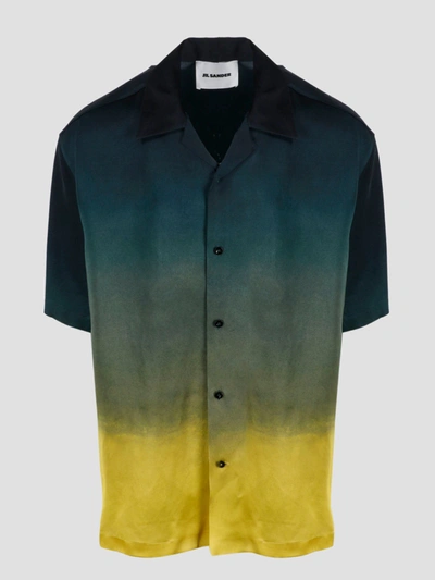 Jil Sander Gradient-effect Short-sleeve Shirt In Multicolour