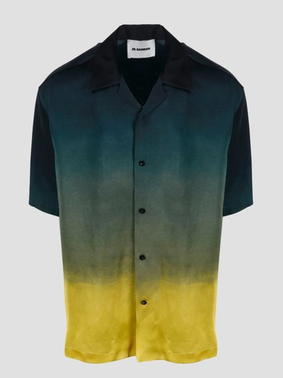Jil Sander Gradient-effect Short-sleeve Shirt In Sunset