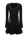 Balmain Viscose-blend Knit Mini Dress