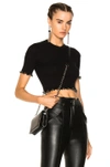 Alexander Wang Ball Chain-embellished Crop Top, Onyx In Black