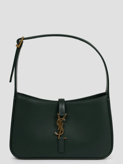 Saint Laurent Le 5 À 7 Leather Hobo Bag In New Vert