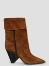 Saint Laurent Niki Logo-embellished Leather-trimmed Suede Ankle Boots