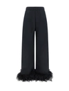 Prada Feather-trim Fleece Track Pants
