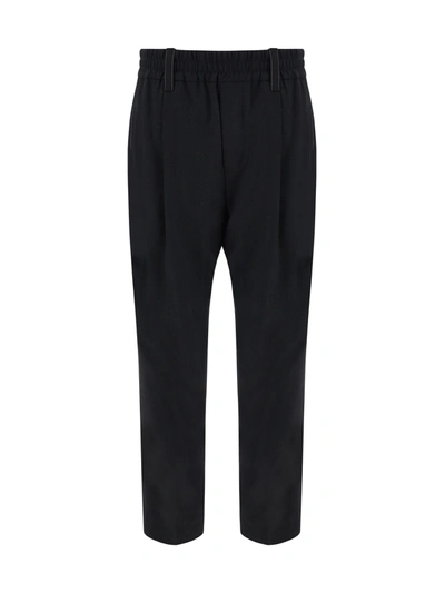 Brunello Cucinelli Monile' Pants Gray In Lignite